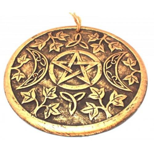 Round Triple Moon Ceramic Plaque